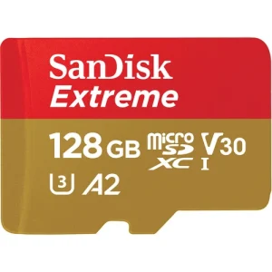 SanDisk Extreme 128GB 190mbps microSDXC UHS-I Memory Card