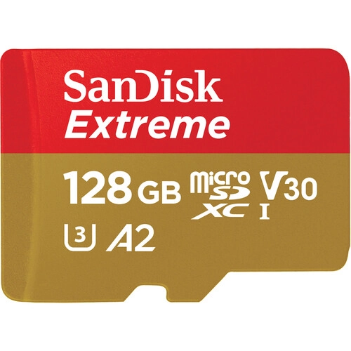SanDisk Extreme 128GB 190mbps microSDXC UHS-I Memory Card