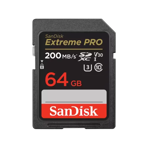 SanDisk Extreme PRO 64GB 200mbps SDXC UHS-I Memory Card