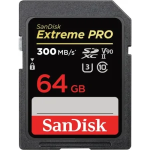 SanDisk Extreme PRO 64GB 300mbps SDXC UHS-II Memory Card