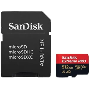 Sandisk Extreme PRO 512GB 200mbps MicroSDXC UHS-1 Memory Card With Adapter