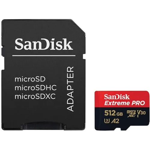 Sandisk Extreme PRO 512GB 200mbps MicroSDXC UHS-1 Memory Card With Adapter