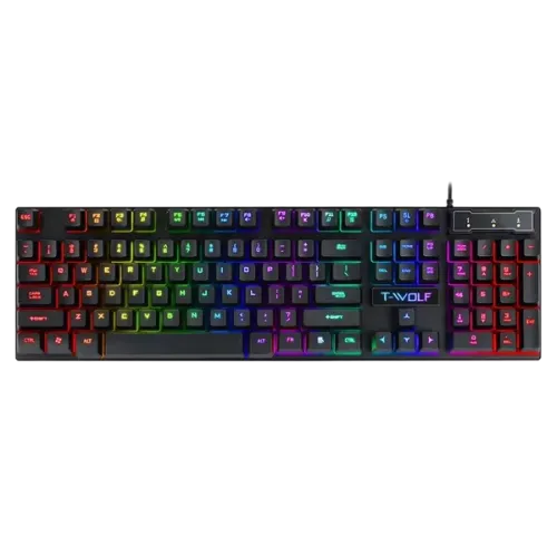 T-Wolf T20 Wired RGB Gaming Keyboard