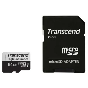 Transcend USD350V U1 64GB High Endurance MicroSD Memory Card with Adapter