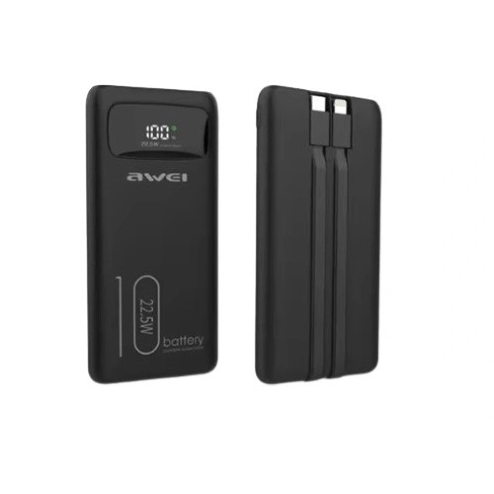 Awei P168K 10000mAh 22.5W Power Bank With Cable