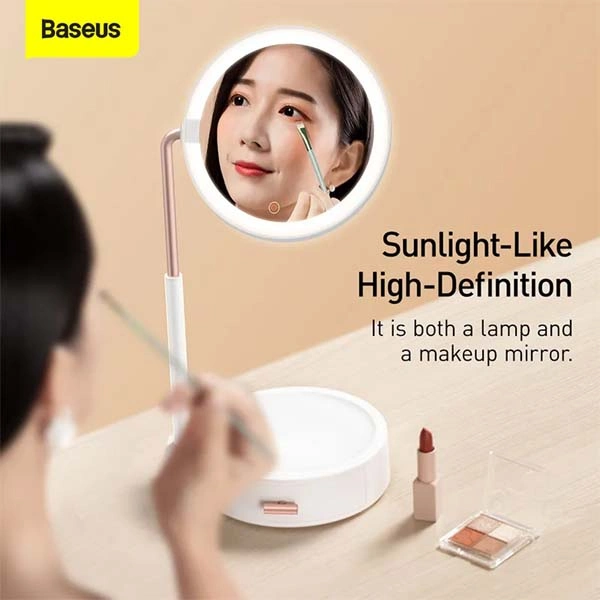 Baseus Smart Beauty Series Lighted Makeup Mirror with Adjustable Lamp Storage Box