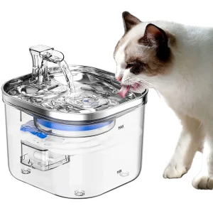 Cat Water Fountain 2L Pet Water Fountain with Stainless Steel