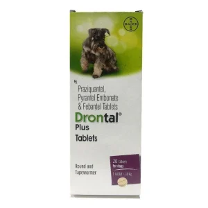 Drontal Plus Tablets Dewormer for Dogs 1 piece