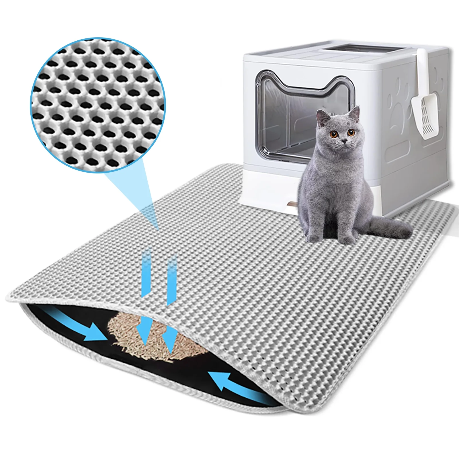 Waterproof Nonslip Pet cat Litter Box Mat