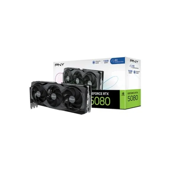 PNY NVIDIA GeForce RTX 5080 16G OC Triple Fan Graphics Card
