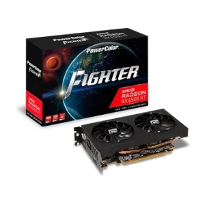 PowerColor Fighter AMD Radeon AXRX 6500XT 4GBD6-DH/OC 4GB GDDR6 Graphics Card