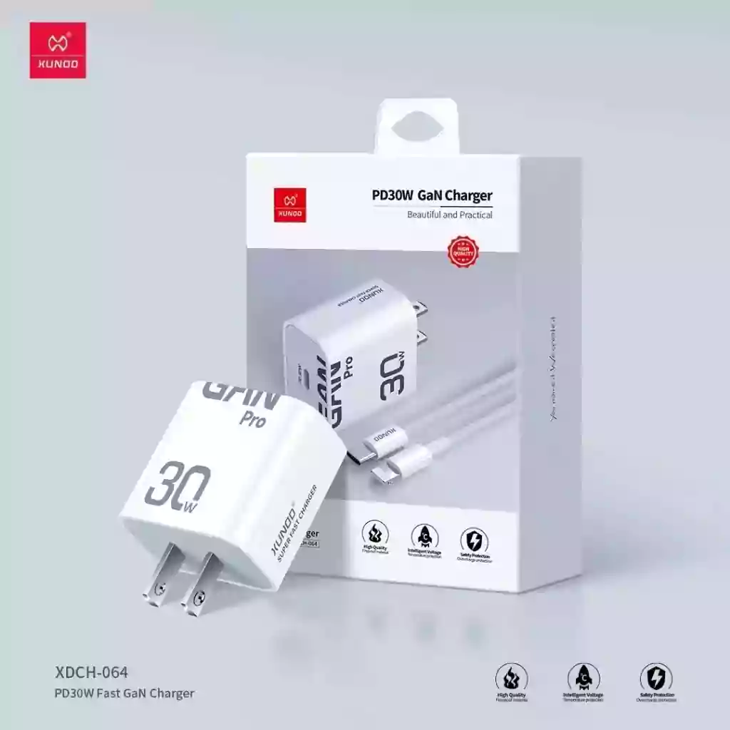 XUNDD XDCH-064 30W PD GAN PRO Fast Charger 30 Watts Fast Charge