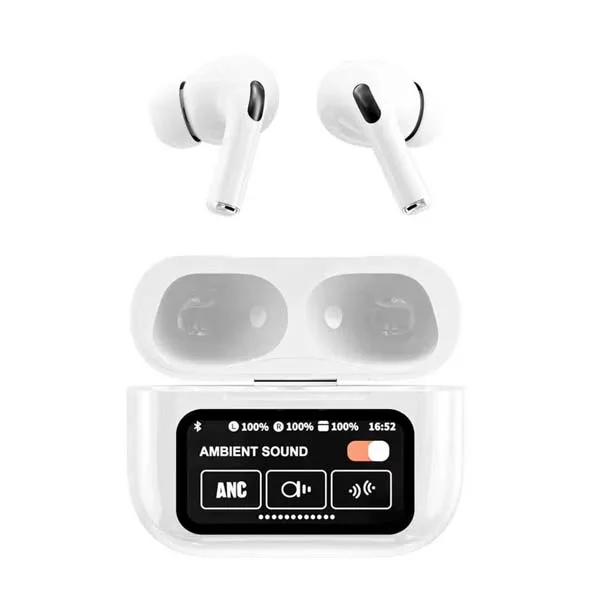 A9 Pro ANC Earbuds Touch Screen Display