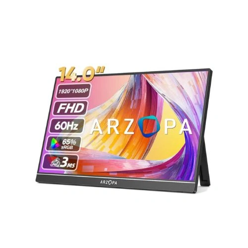 ARZOPA A1S Portable Monitor Kickstand, 14.0″ 1080P