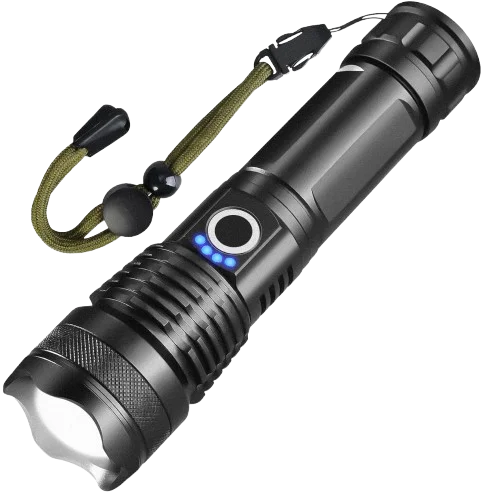 Qunler 90000 Lumens Powerful Flashlight, USB Rechargeable Waterproof